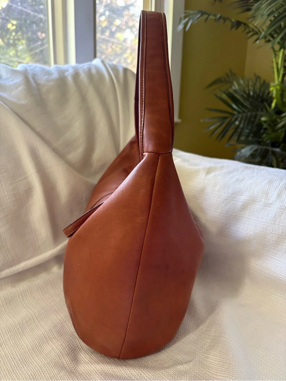 Vintage Coach 9227 British Tan Glove Tanned Leather Large Hobo Shoulder Bag Y2K